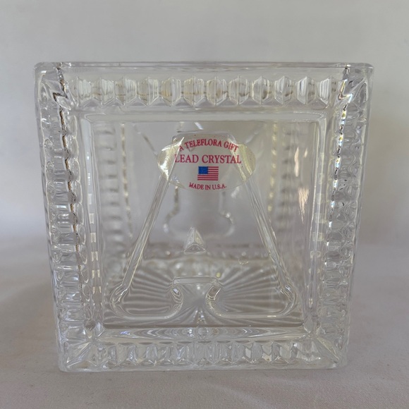 Other - VERY CUTE LEAD CRYSTAL SQUARE VASE BABY SHOWER OR YOUR “BABY”s GIFT